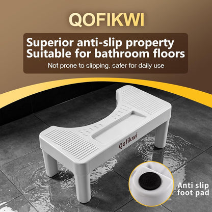 6.7 Inch Step Stool,Qofikwi Portable Plastic Foot Stool,Qofikwi Non-Slip Potty Stool for Bathroom