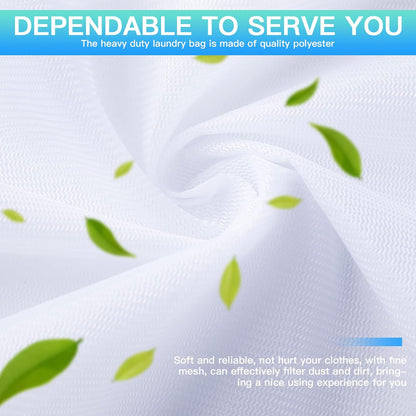 Windyun 4 Pcs Jumbo Mesh Laundry Bags, Large Zippered Dryer Wash Bags