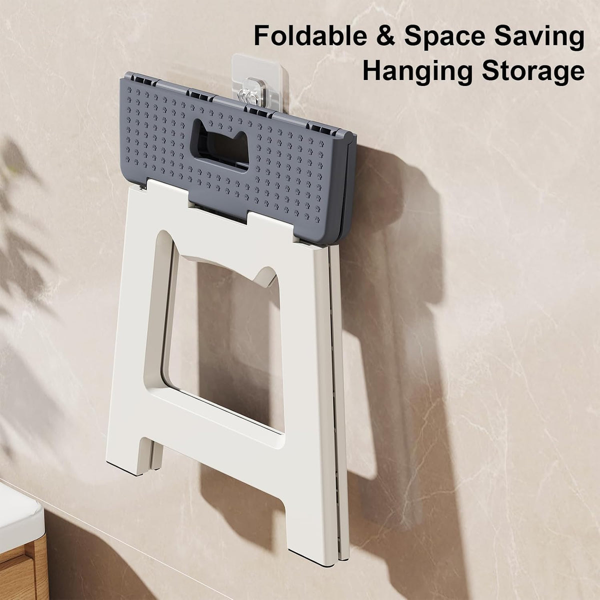 Foldable Shower Stool for Shaving Legs, Plastic Chair for Inside Shower