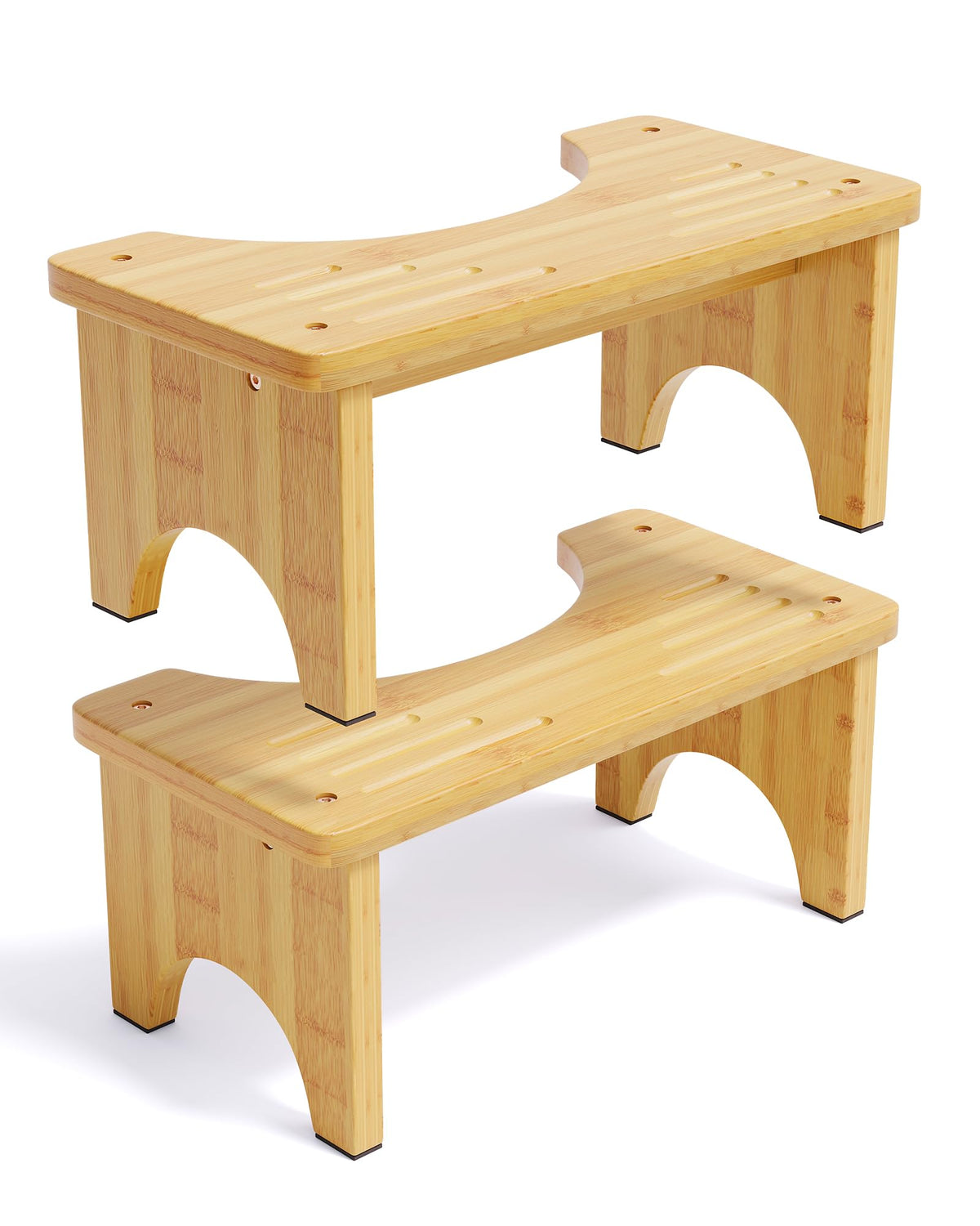 Uaniar Bamboo Toilet Poop Stool, Wooden Squatting Potty for Adults Pooping