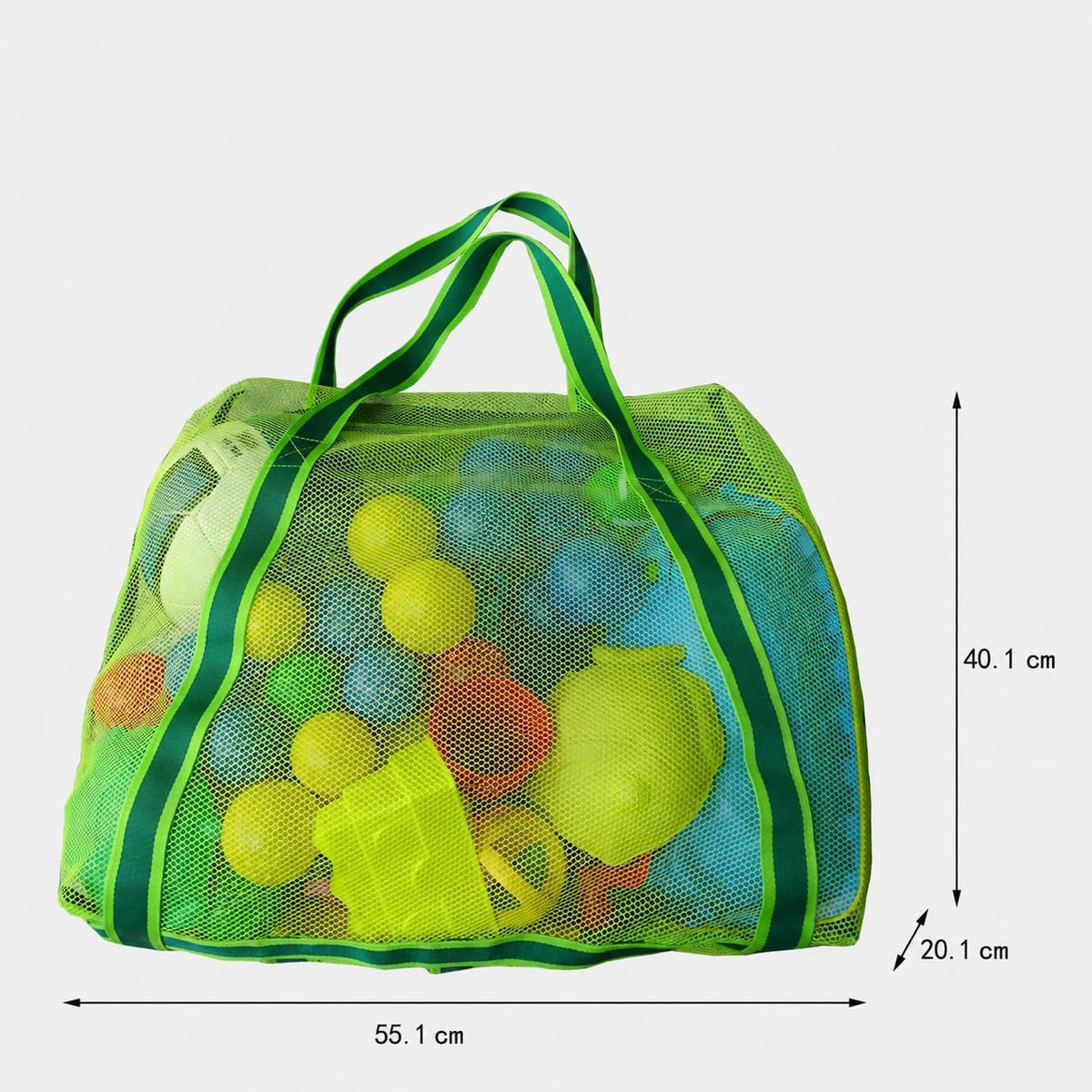 Leberna Large Beach Bag with Zipper Lightweight Beach Toy Bag Mesh Bag for Swimming Pool Sand Toys