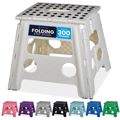Handy Laundry Folding Step Stool 9 Inch, Pink, Non-Slip Holds 300 lbs