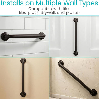 Vive Grab Bar for Showers - Bathroom Antislip Handrail for Seniors/Elderly