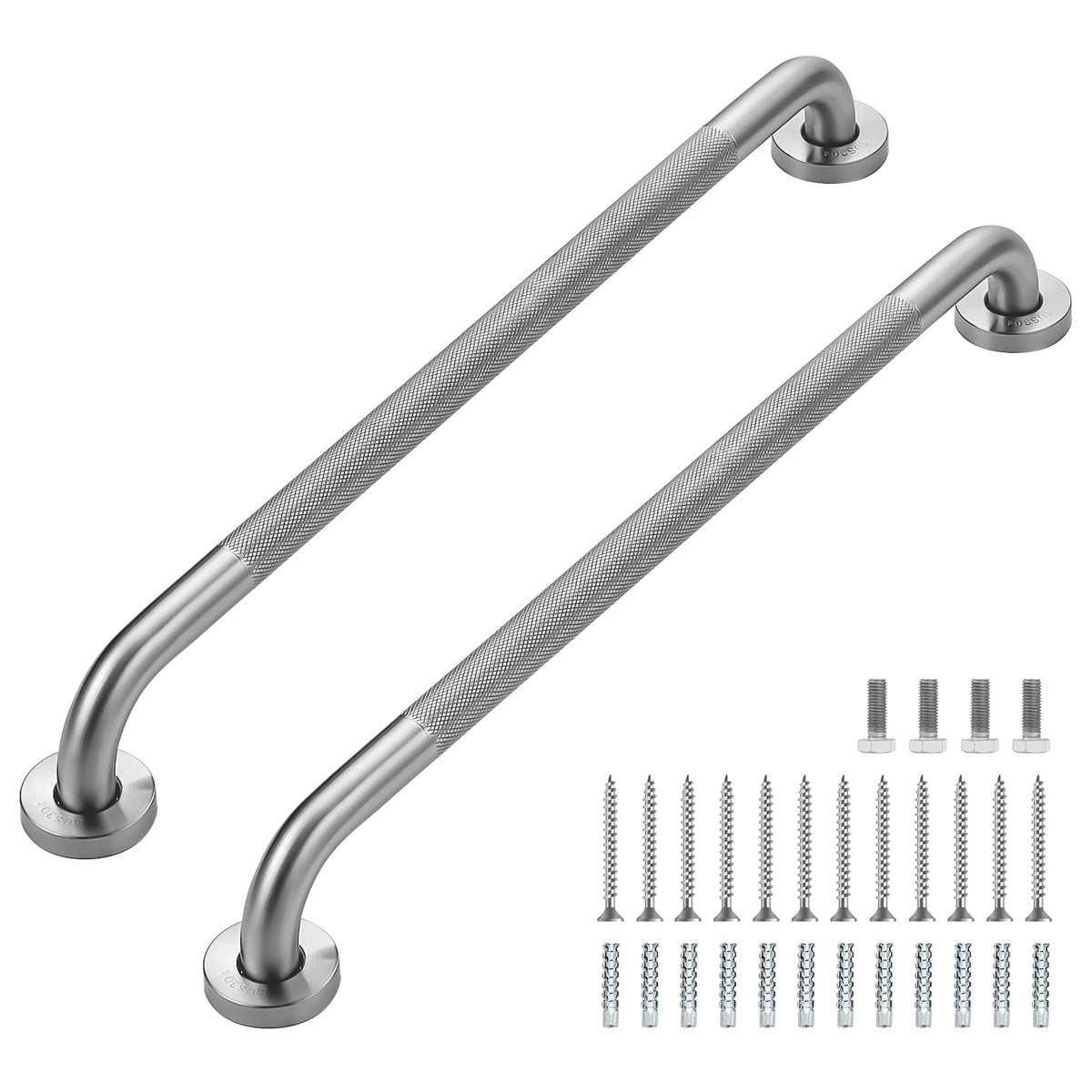 Grab Bars for Shower, 18 Inch Shower Handle, 2 Pack, Brushed Nickel