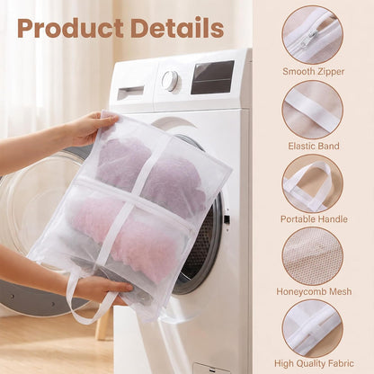 3 Pack Laundry Bra Washing Bags with Zipper