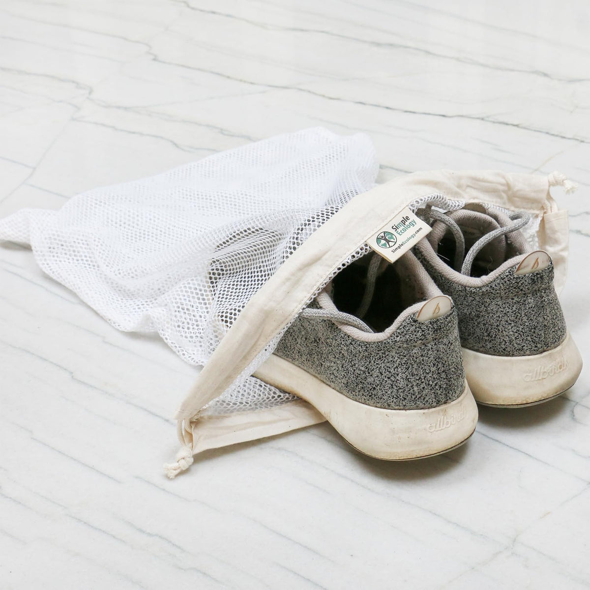 Simple Ecology Organic Cotton Mesh Laundry Bag – Set of 3 (L,M,S)