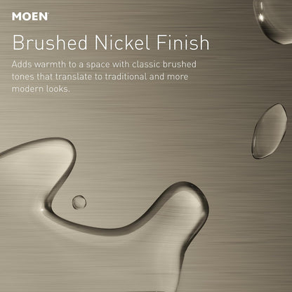 Moen Brushed Nickel Bathroom Safety 16-Inch Stainless Steel Angled Shower Grab Bar for Handicapped or Elderly, RA8716D1GBN
