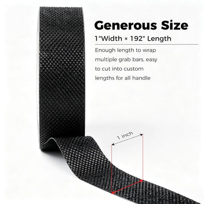 Non-Slip Tape 1”×17ft – Waterproof High-Traction Grip for Bathtubs, Showers, Grab Bars, Walls & Stairs, Indoor/Outdoor Anti-Slip Safety for Seniors, Elderly & Handicap