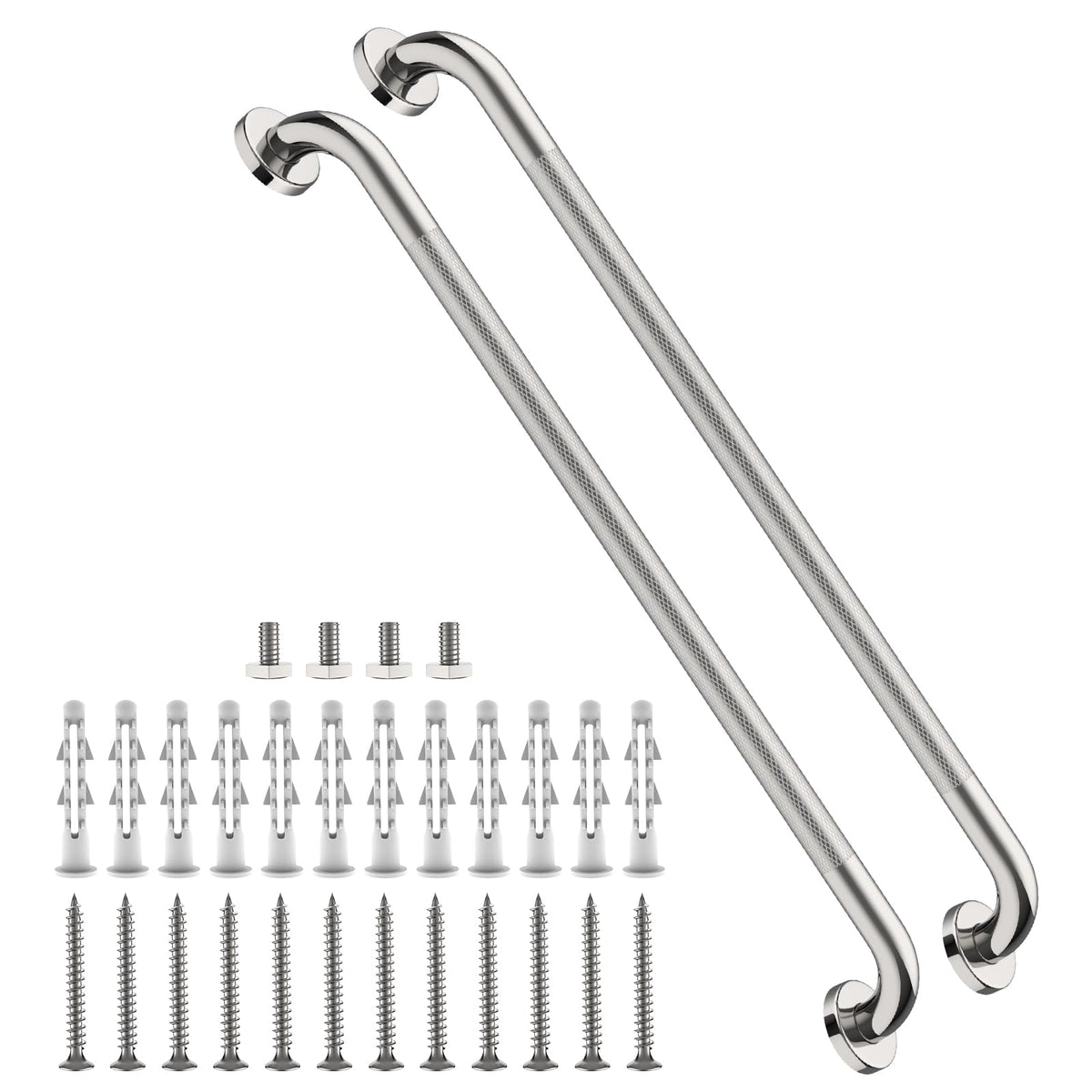 12 Inch Anti Slip Grab Bars for Wall, Munzong Stainless Steel Shower Bars