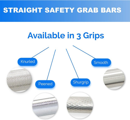 42” Shower Handle Smooth Grip | 304 Stainless Steel Bathroom Grab Bars for Seniors, Handicap Grab Bars | ADA Shower Bars Safety for Elderly Holds Upto 400lbs, Grab Bars for Bathtubs and Showers