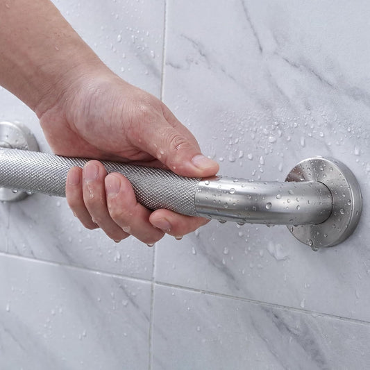 2 Pack 16 Inch Shower Grab Bars for Seniors Anti-Slip Textured Grip