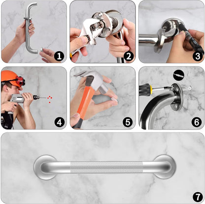 2 Pack 24 Inch Grab Bars for Bathtubs and Showers, Anti Slip Grab Bars Safe