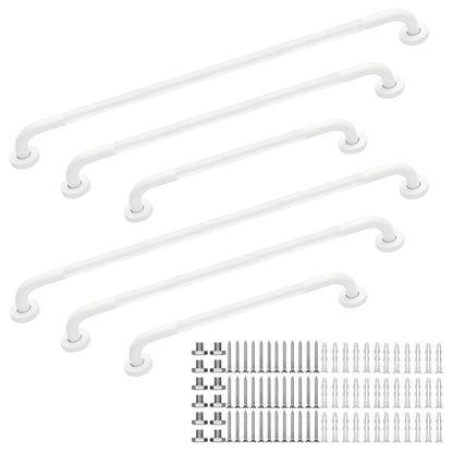 16 Inch Grab Bars 1.25" Dia,2 Pack Brushed Nickel 304 Stainless Steel Bathroom Grab Bar,Anti Slip Knurled Safety Bar,Wall Mount Handicap Grab Bars,Support Handrail for Seniors Elderly Injury
