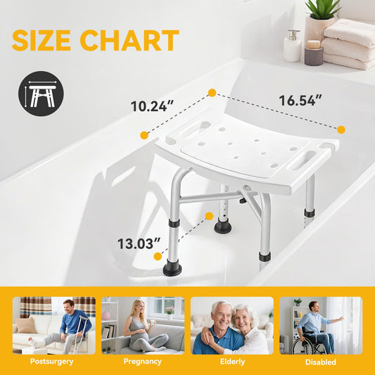 Hiqufet Medical Shower Chair for Inside Shower, Heavy Duty Shower Stool