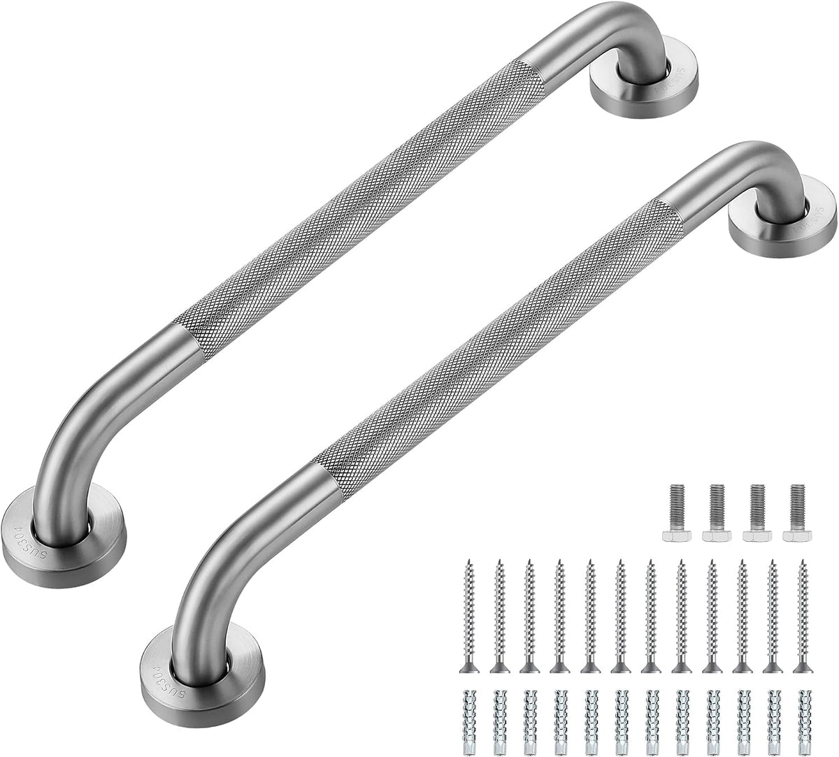 Grab Bars for Shower, 18 Inch Shower Handle, 2 Pack, Brushed Nickel