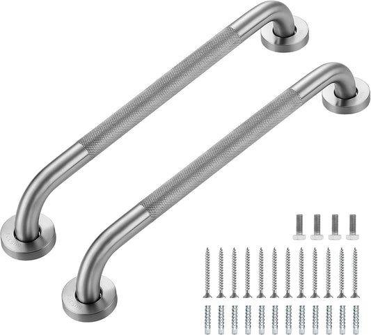 Grab Bars for Shower, 18 Inch Shower Handle, 2 Pack, Brushed Nickel