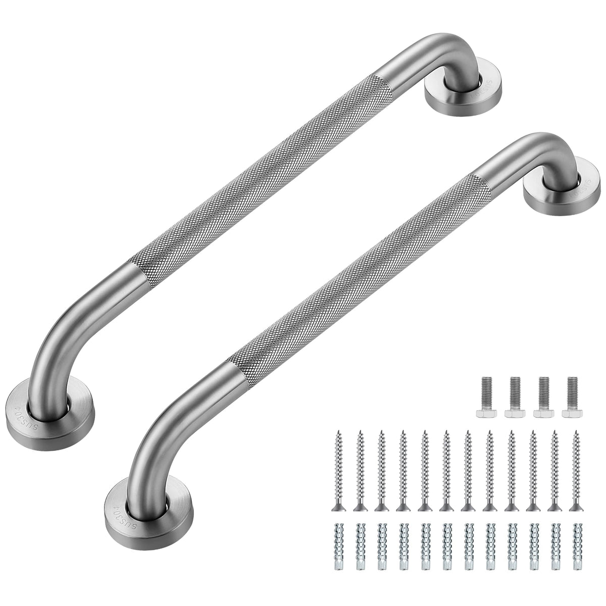 Grab Bars for Shower, 18 Inch Shower Handle, 2 Pack, Brushed Nickel