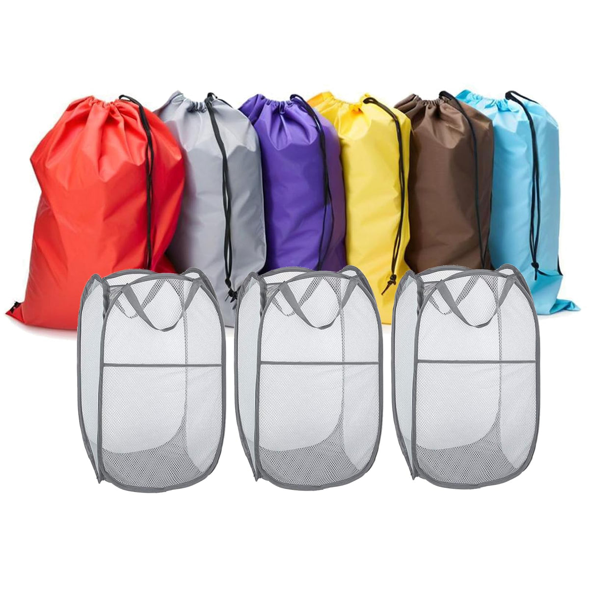 Extra Large Laundry Bag 30"x40", Varied Colors, 6 Pack
