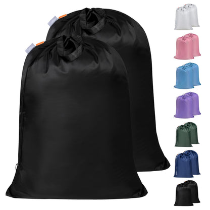 Polecasa 2 Pack Extra Heavy-Duty Laundry Bag with Handles, Black, 28x36"