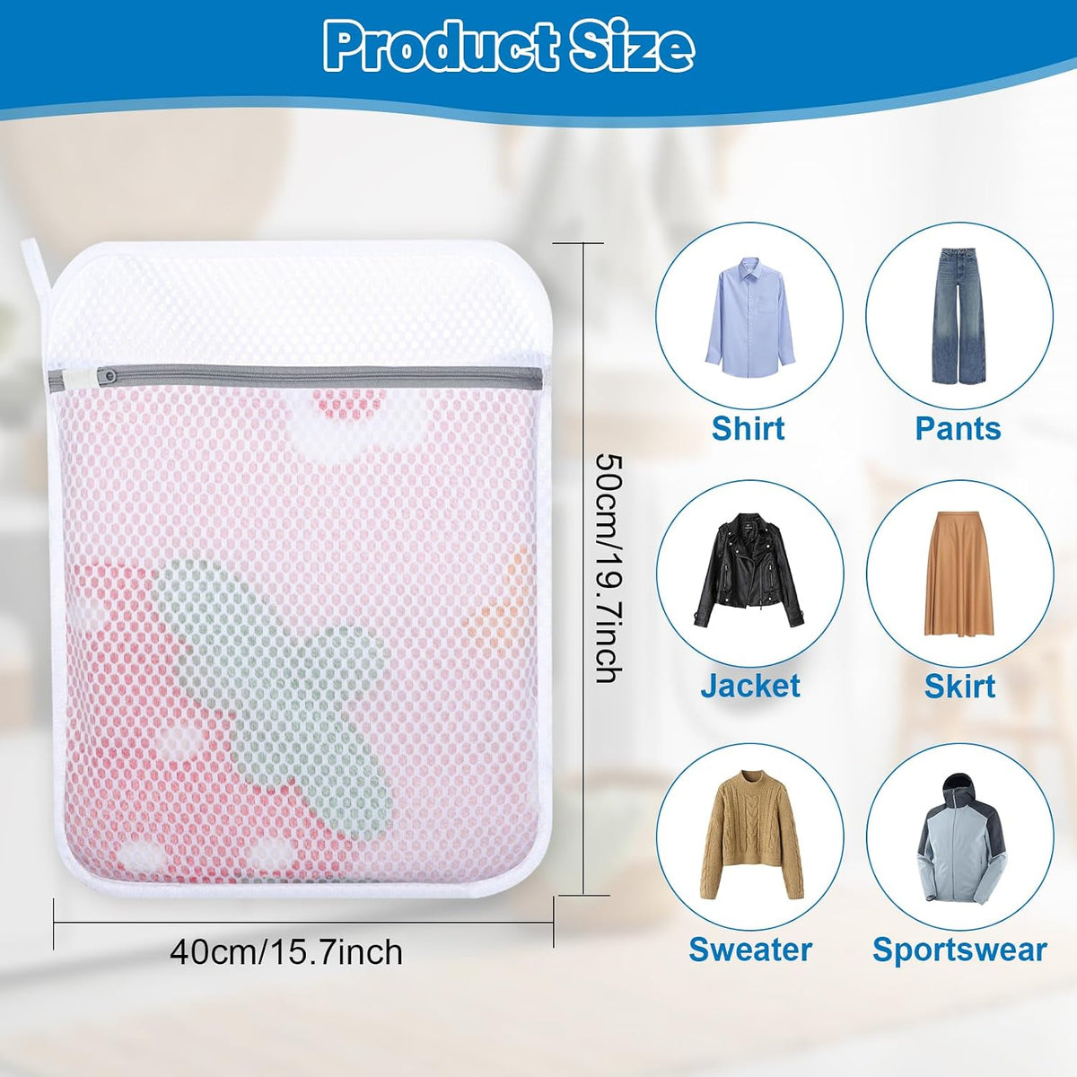 6-Pack Durable Honeycomb Mesh Laundry Bags for Delicates, 16 x 20 Inches