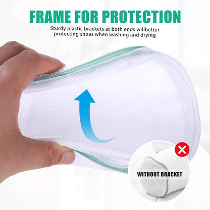 Shoe Washing Machine Bag, Large Mesh Laundry Bag for Sneakers, 8x15", 2Pcs