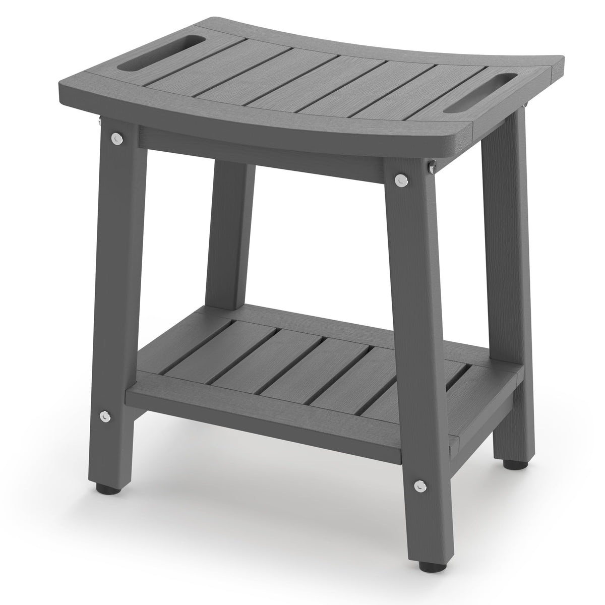 Waterproof HDPE Shower Bench for Inside Shower, Shower Stool, White