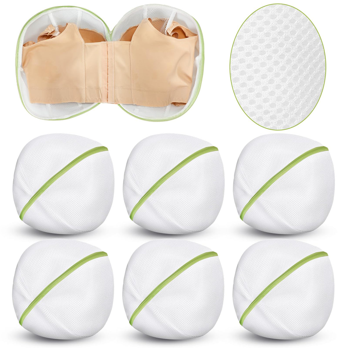 Shappy 6 Pcs Bra Washing Bag for Laundry Storage Women 7.87 Inch Pink