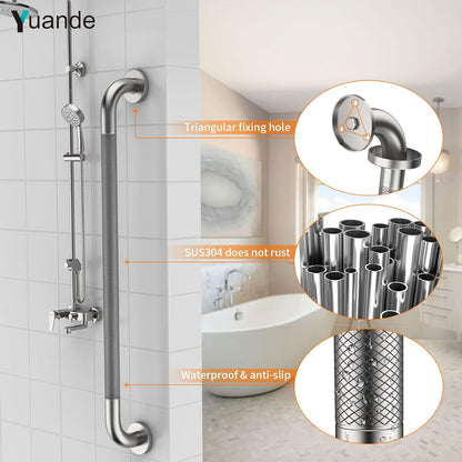 4 Pack 32 Inch Shower Grab Bar,Brushed Nickel Bathroom Grab Bar Handle