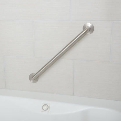 Amazon Basics Bathroom Handicap Safety Grab Bar, 24-inch Length, 1.25 Inch Diameter, Shower, 500LBs Capacity, ADA Compliant, Stainless Steel
