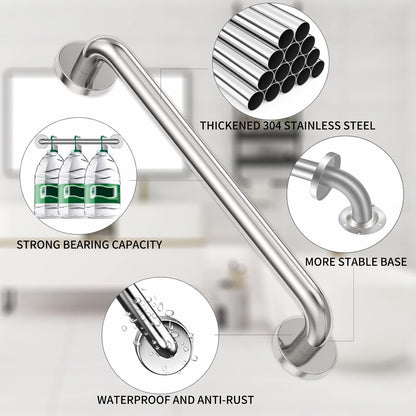 16 Inch Brushed Nickel Grab Bar for Bathroom, 2 Pack