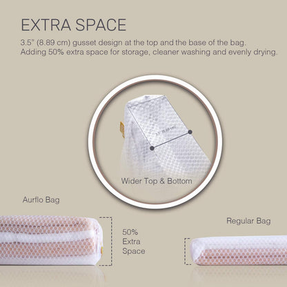 Extra Large Mesh Laundry Bags for Delicates - 2 Jumbo XXL Durable Laundry Bag Mesh Wash Bags with Hanging Loop. Garment Safe and Organizer for Washing Machine, Clothes, Lingerie, Sheets, and Blankets