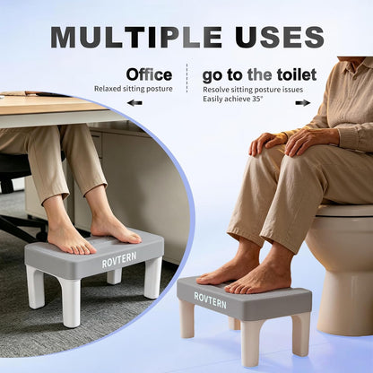 6.7 Inch Step Stool,ROVTERN Portable Plastic Foot Stool,ROVTERN Non-Slip Potty Stool for Bathroom