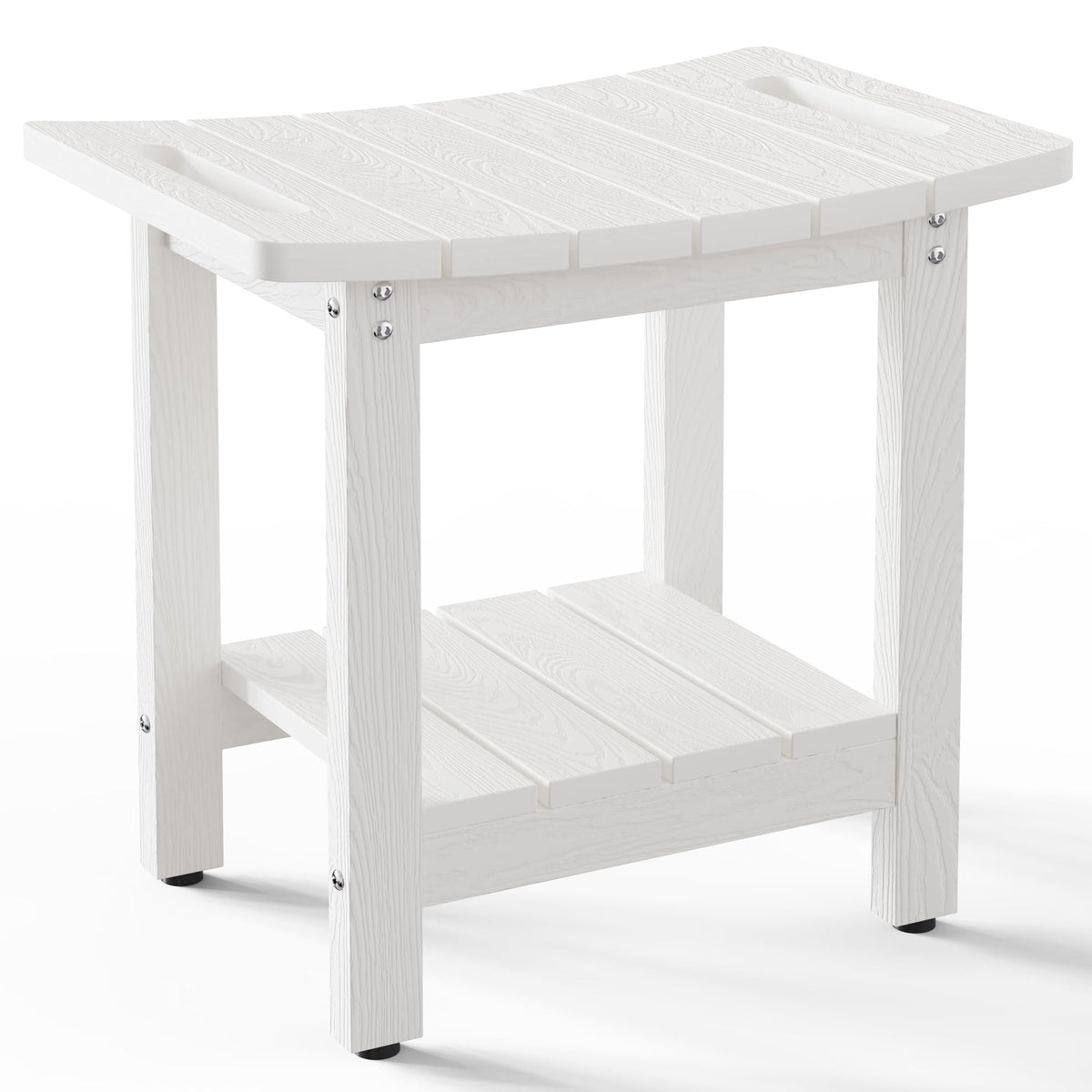 HIPS Shower Benches for Inside Shower, Shower Stool with Space-Efficient Storage Shelf, Waterproof Shower Chair Seat for Spa Bathroom(Black)