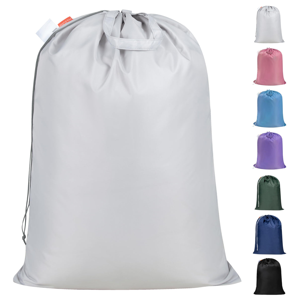 Polecasa 2 Pack Extra Heavy-Duty Laundry Bag with Handles, Black, 28x36"