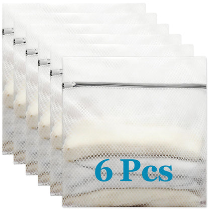 6 Pack XX-Large Mesh Laundry Bags for Delicates, 24 x 24 Inches