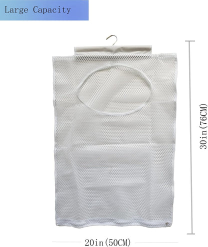 Hanging Mesh Laundry Hamper (30in*20in*2in) Large Dirty Clothes Bag