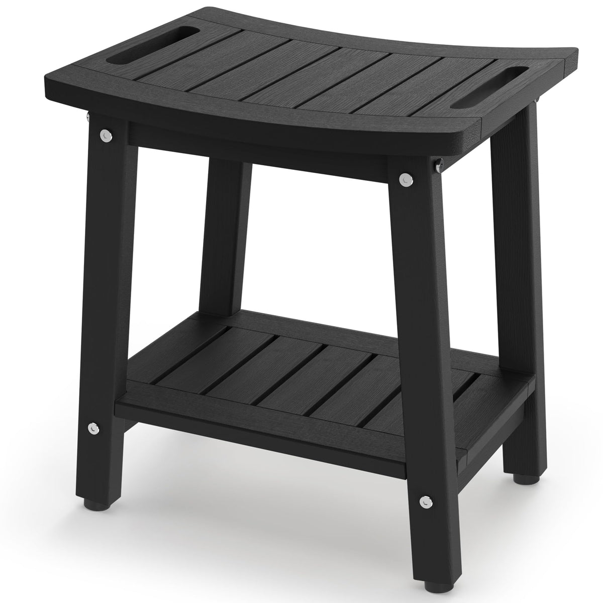 Waterproof HDPE Shower Bench for Inside Shower, Shower Stool, White