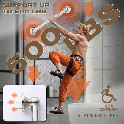 Shower Grab Bar, Safety Bathroom Assist Handle for Elderly 12 Inch