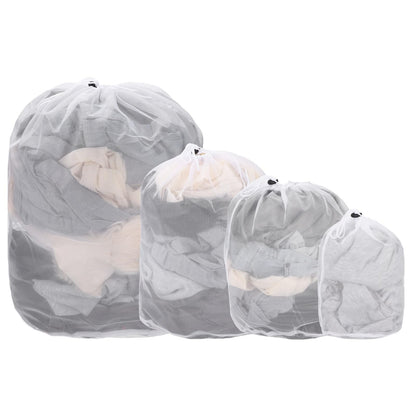 uxcell Mesh Laundry Bag, Drawstring Net Laundry Bag 2Pcs 15.7x11.8" White