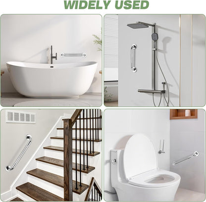 3 PCS Grab Bars for Seniors Bathroom 16" and 12" Shower Safety Handle