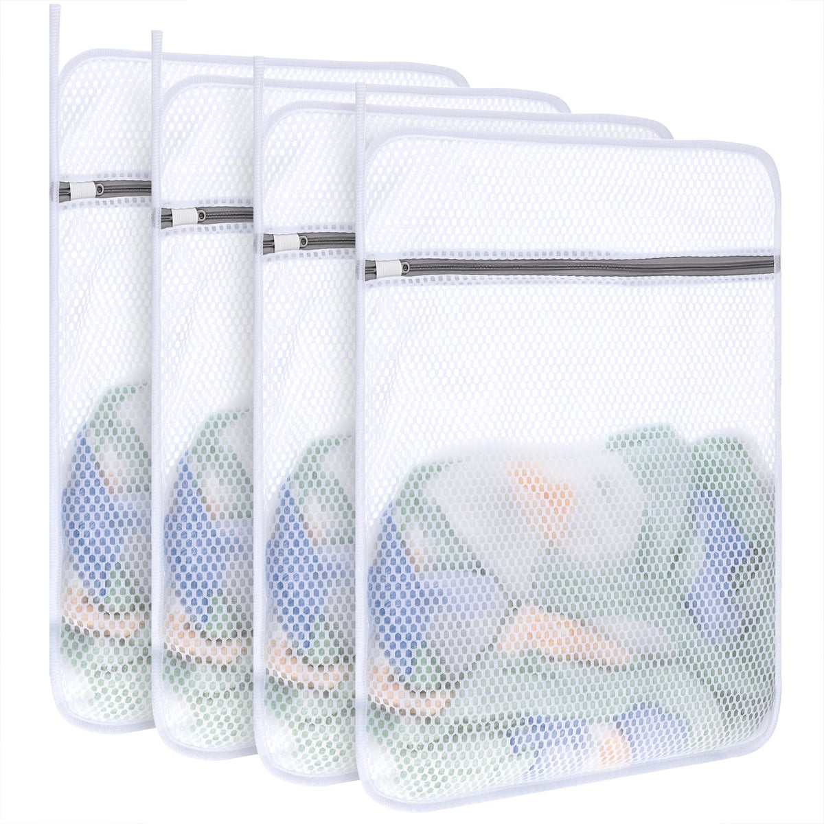 6-Pack Durable Honeycomb Mesh Laundry Bags for Delicates, 16 x 20 Inches
