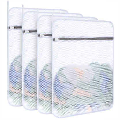 6-Pack Durable Honeycomb Mesh Laundry Bags for Delicates, 16 x 20 Inches