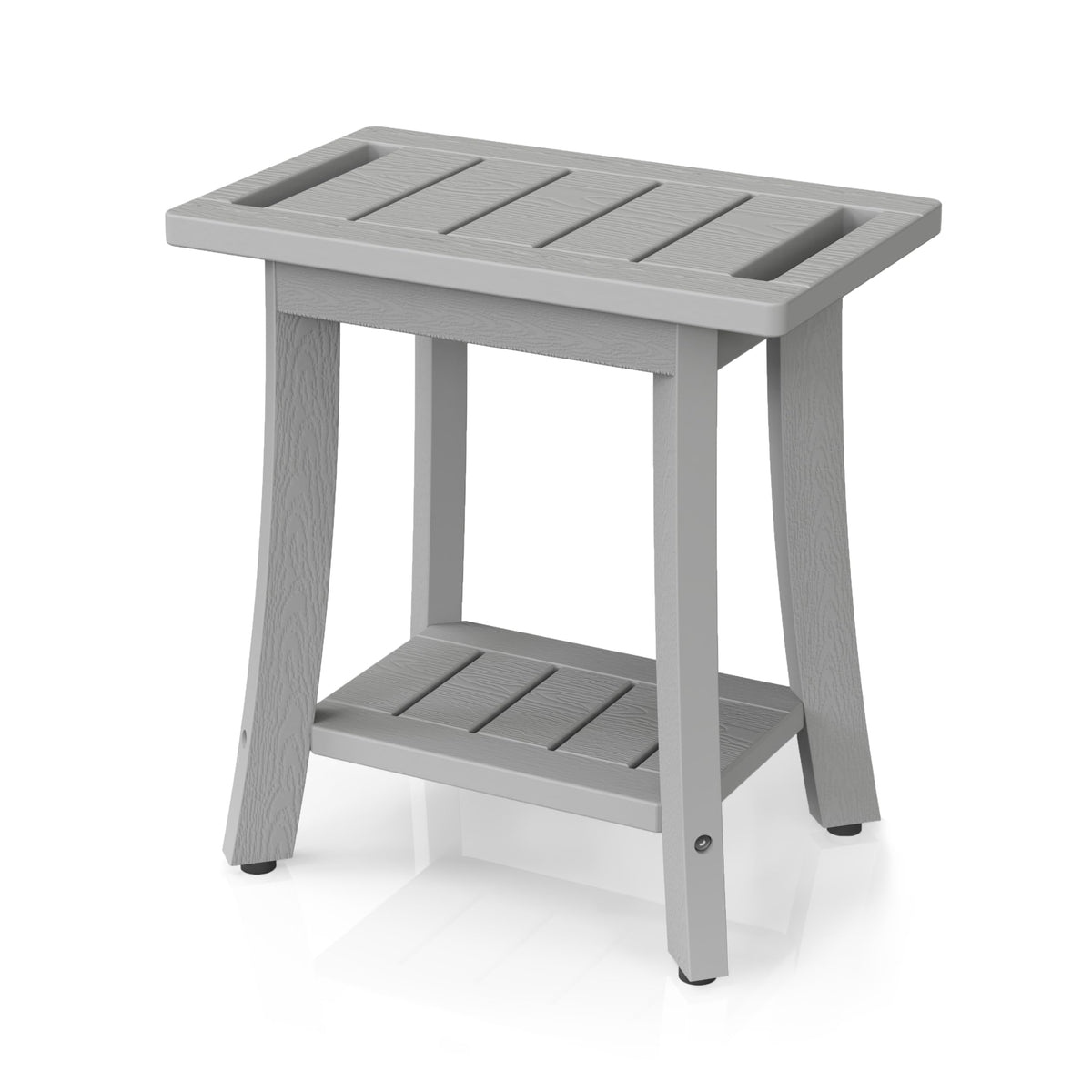 HIPS Shower Bench Inside Shower Stool with Storage Shelf, Waterproof Spa Bath Chair for Bathroom, Seat or Organizer for Living Room, Bedroom - Great for All Ages Unisex Elderly (Small, Black)