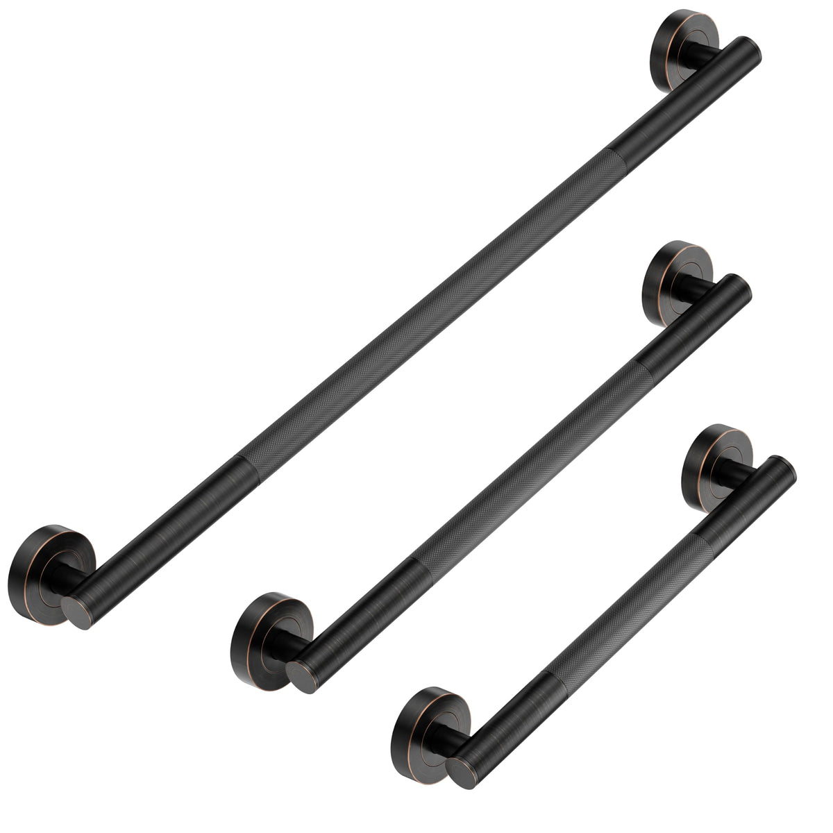 Lava Odoro Gold Shower Grab Bars, 12" Upgrade Anti-Slip Knurling Grab Bar
