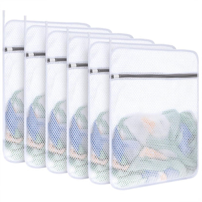 6-Pack Durable Honeycomb Mesh Laundry Bags for Delicates, 16 x 20 Inches