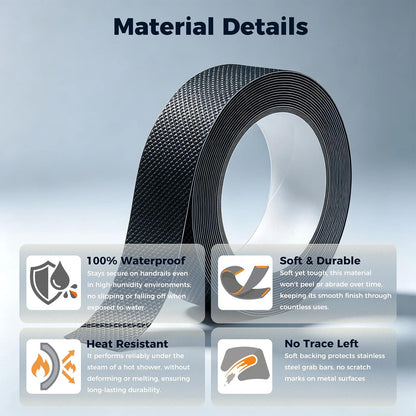 Non-Slip Tape 1”×17ft – Waterproof High-Traction Grip for Bathtubs, Showers, Grab Bars, Walls & Stairs, Indoor/Outdoor Anti-Slip Safety for Seniors, Elderly & Handicap