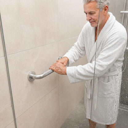 2 Pack 16 Inch Shower Grab Bars for Seniors Anti-Slip Textured Grip