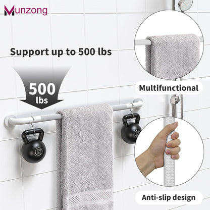 3 Pack Anti Slip Shower Grab Bar, Munzong 12" 16" 16" White Bathroom Bar