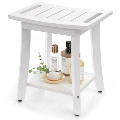 Waterproof HIPS Shower Bench for Inside Shower, Shower Stool, Grey