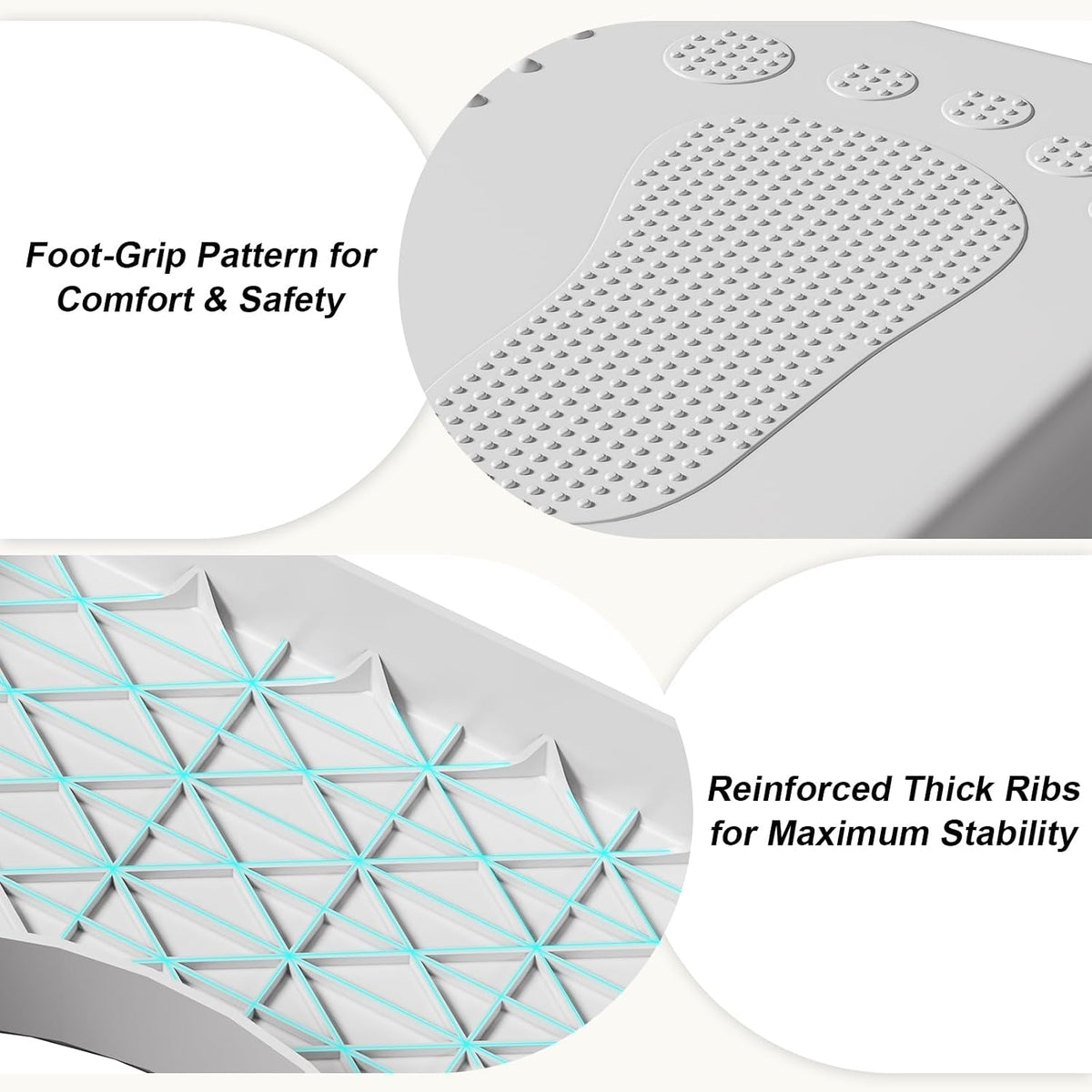 Squatting Potty for Adults, Toilet Squat Poop Stool for Bathroom Pooping